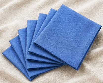 blue plain unisex cotton hankies