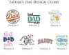 Collection of Father's Day design logos on a white background