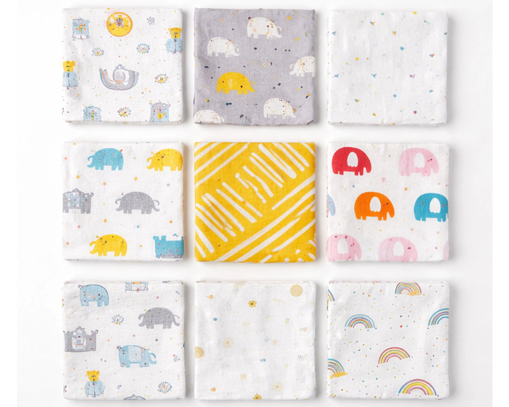 Kids Handkerchief Set Soft Cotton Hanky Bulk Pack