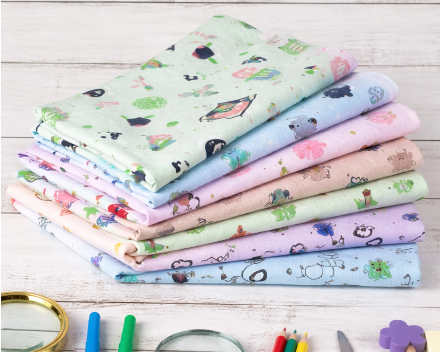 kids printed foaled hankies