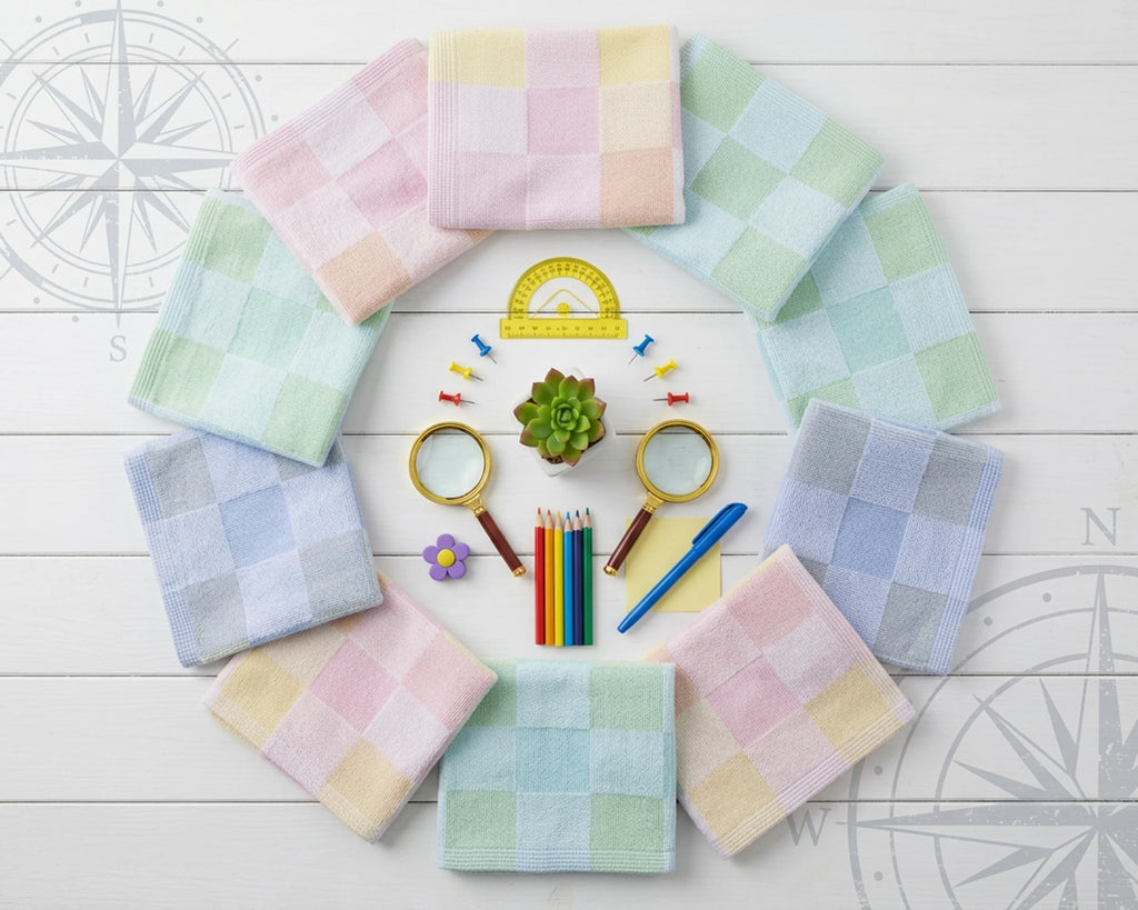 plaid hanky in circular form