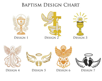 Cotton Baptism Embroidery Design Hanky