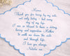 Card with a heartfelt message to a mother on a textured background