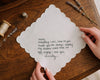 scalloped edge embroidery Handkerchief 