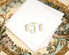 scalloped edge embroidery bridal handkerchief