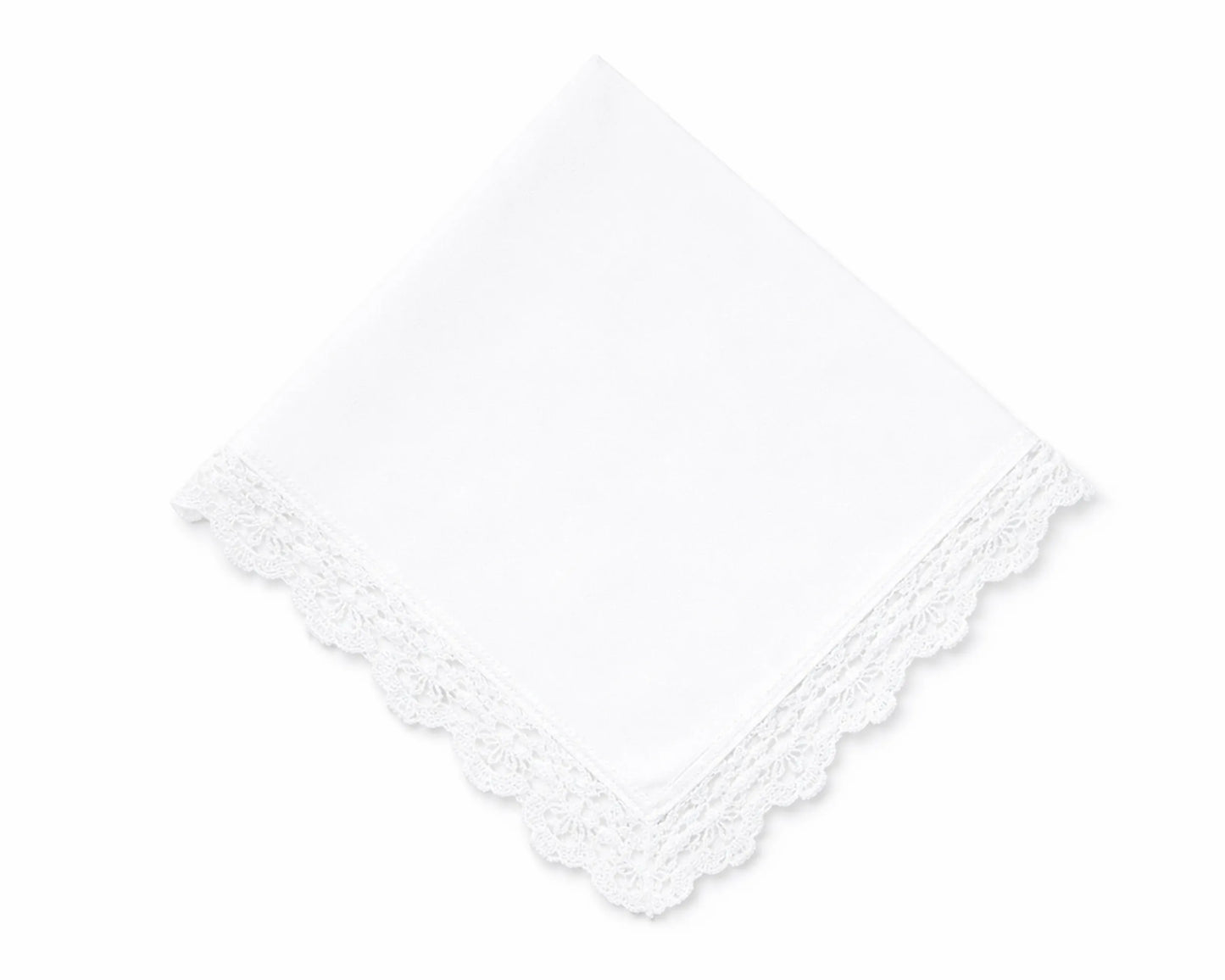 white cotton lace handkerchief